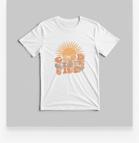 Custom t-shirt design preview in the Loomify Design Lab